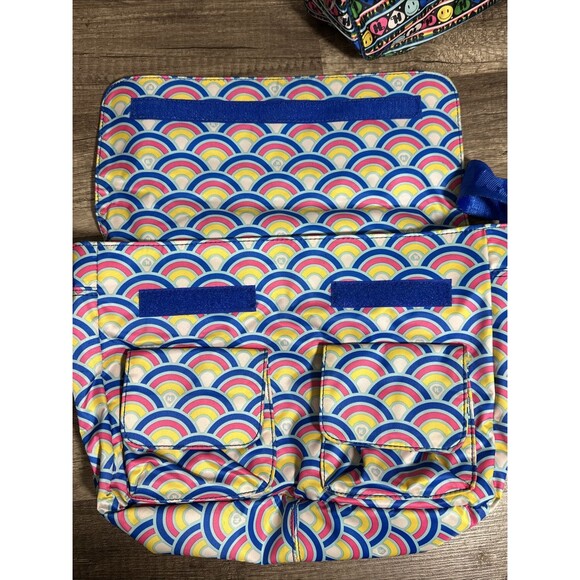 2 Harajuku Lovers Gwen Stefani Colorful Purse Crossbody Bag Smiley face Hearts - Picture 15 of 16